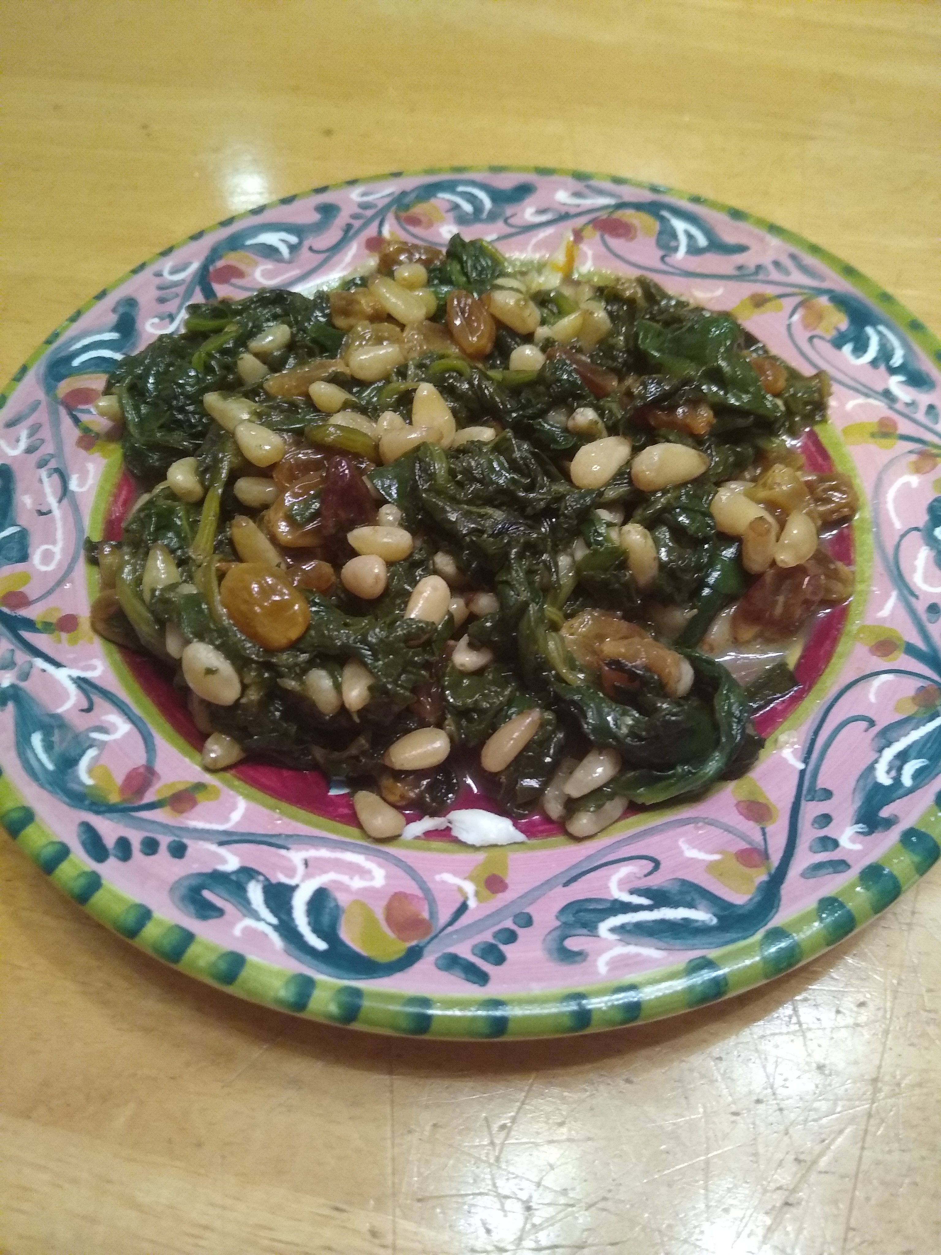 Spinach in the Genoese style