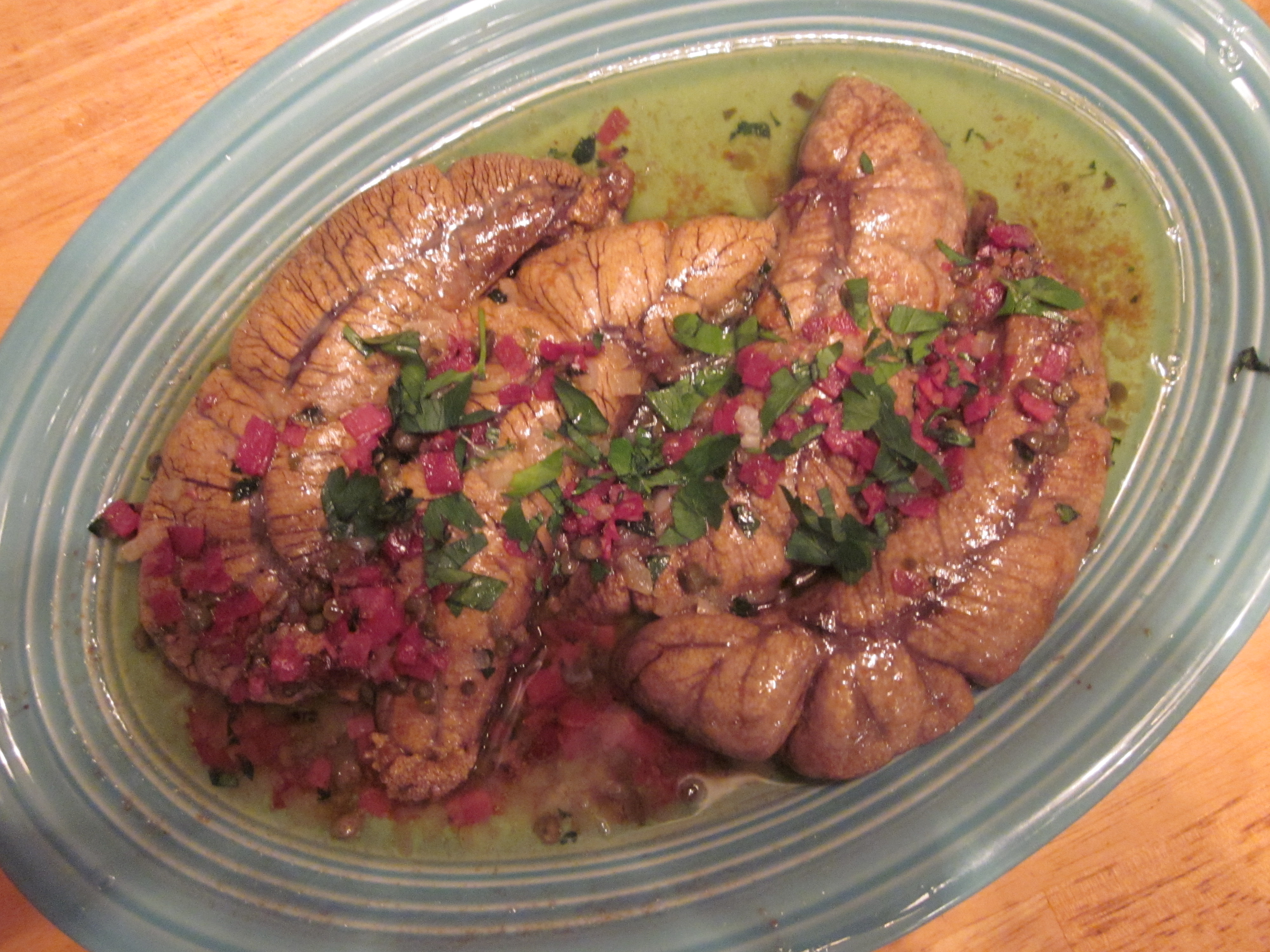 Shad Roe, Cooked