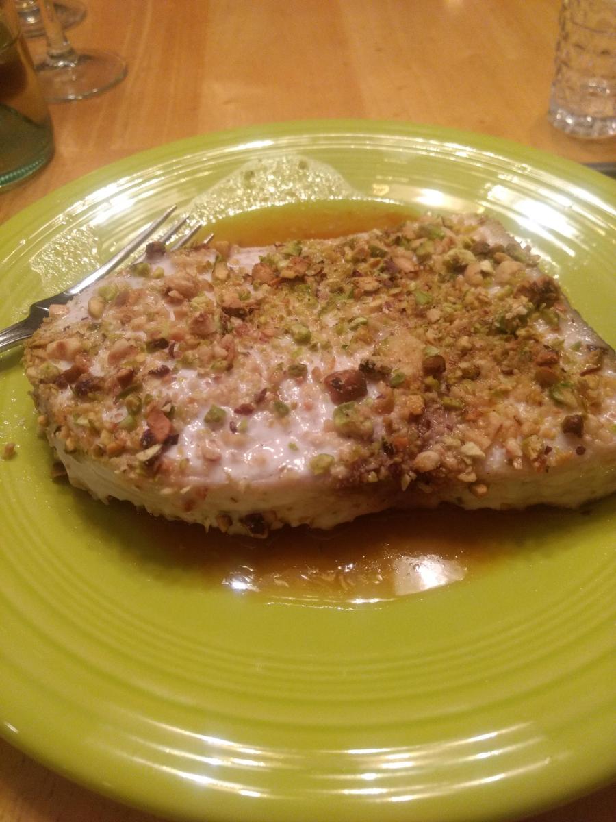 Pistachio-Crusted Swordfish