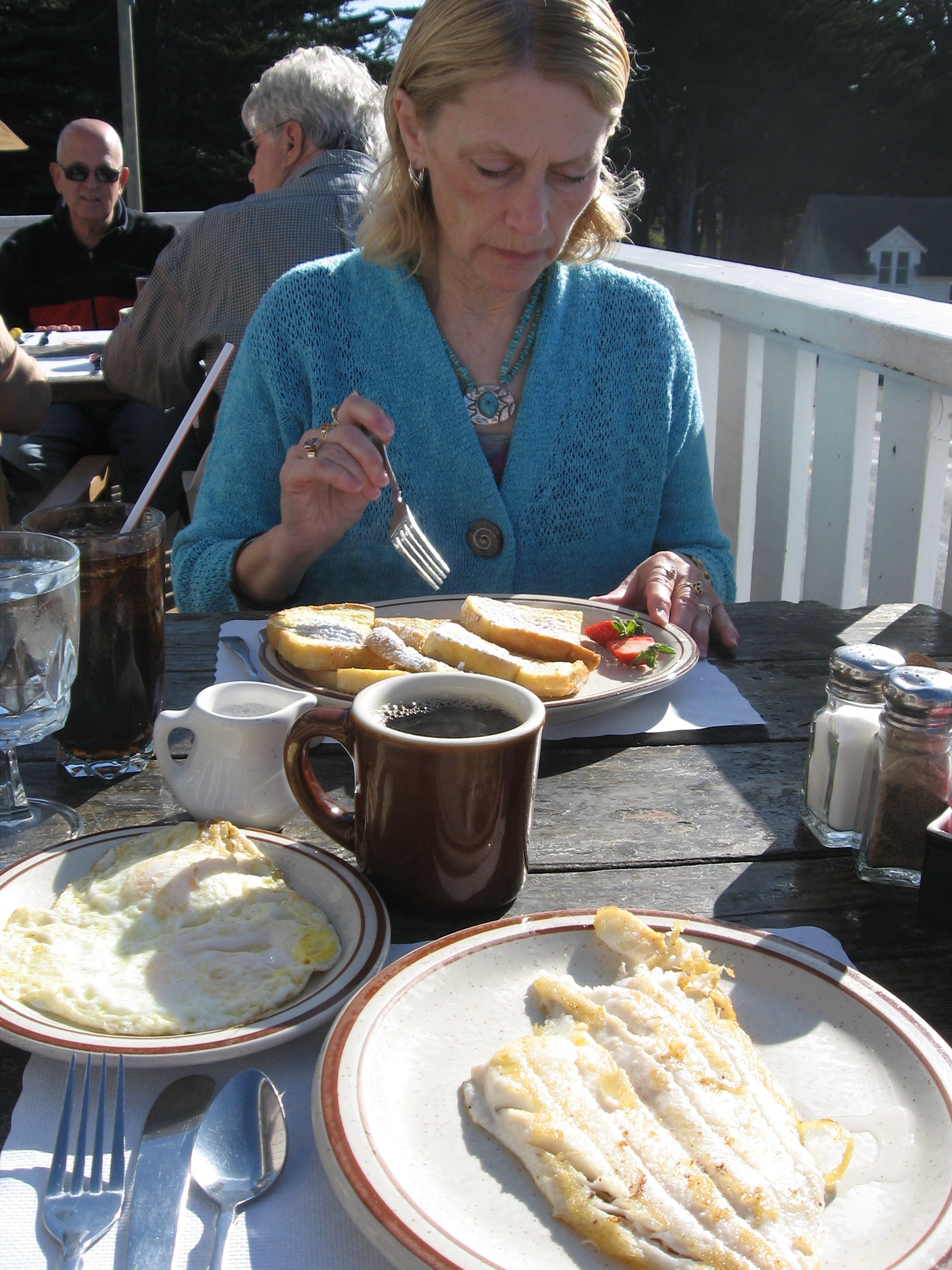Sole and eggs in Mendocino