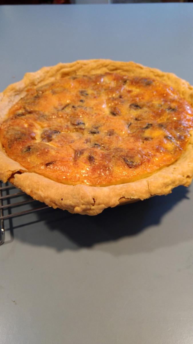 Mushroom-MaineShrimp Quiche