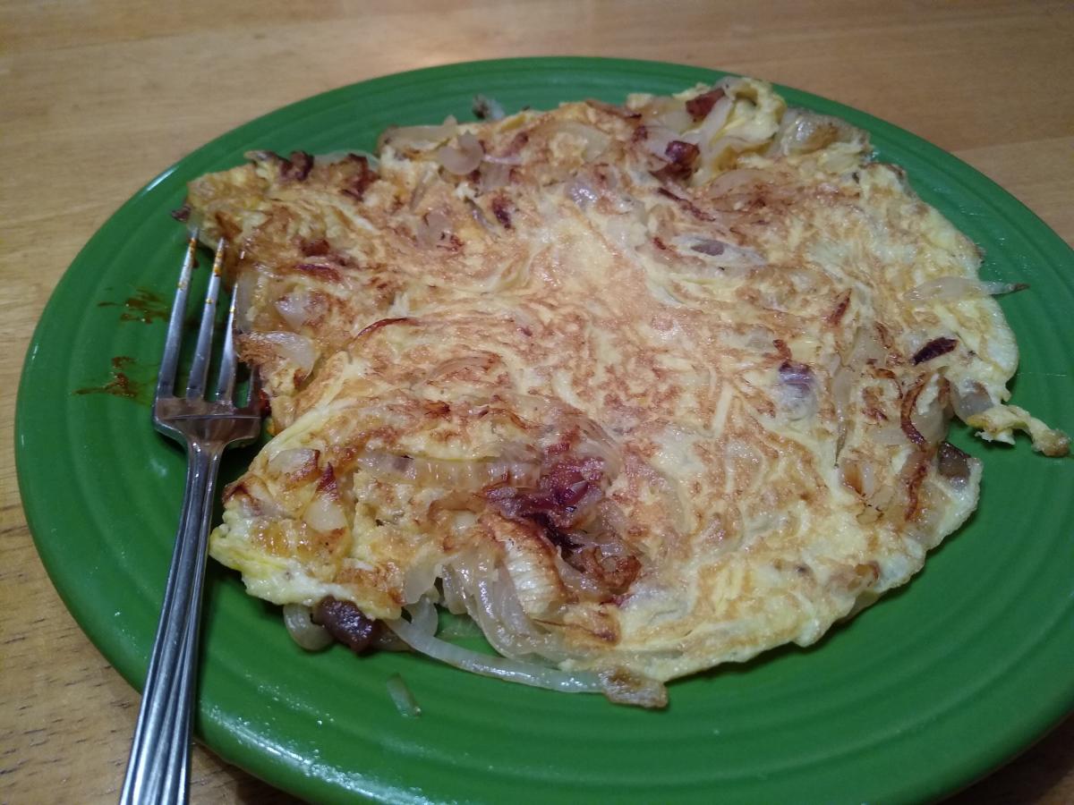 Frittata of Onion and Guanciale