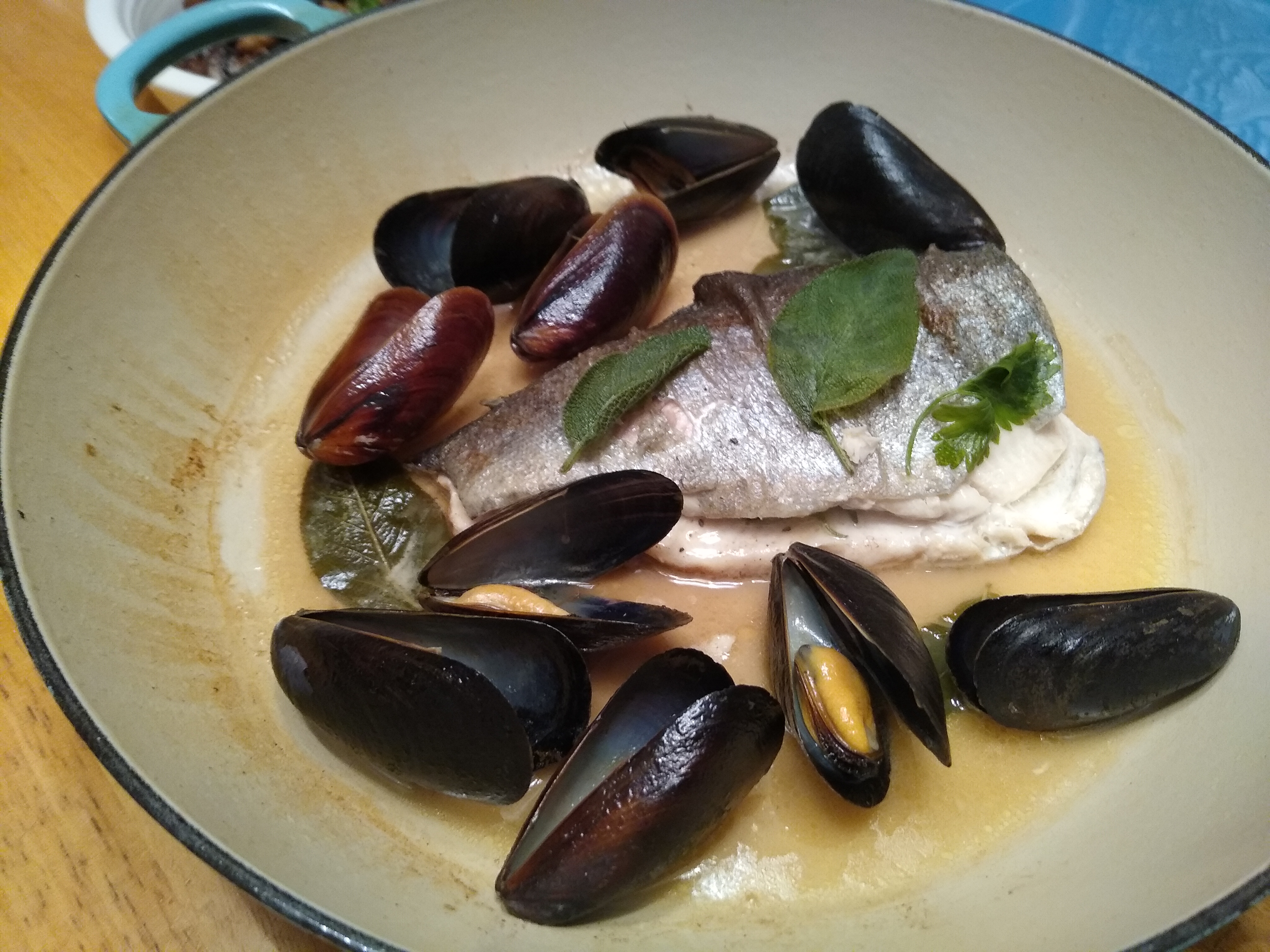 Trout with Mussels