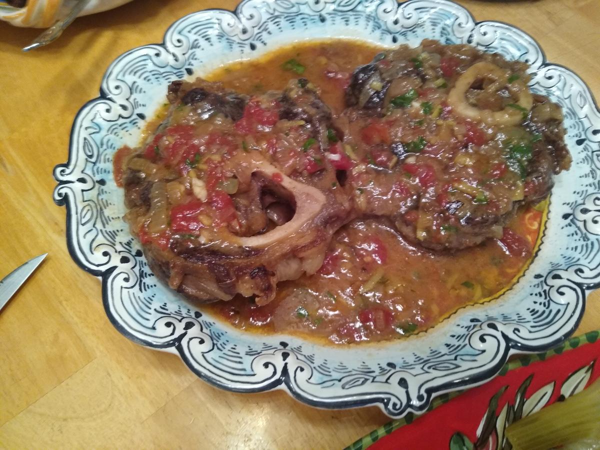 Beef shanks with gremolata sauce