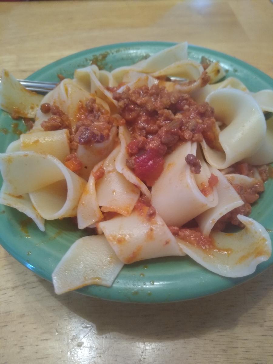 Pasta with Sauce Bolognese