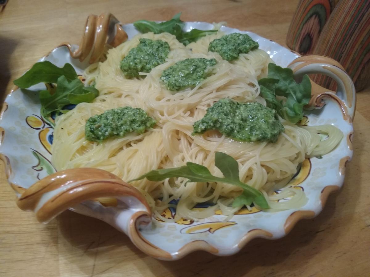 Angelhair with Arugula Pesto