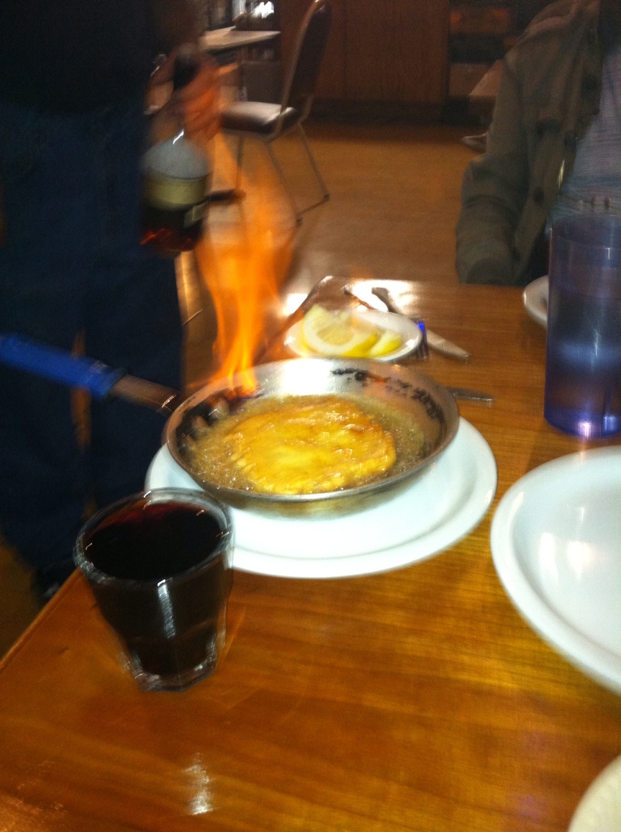 Flaming Saganaki