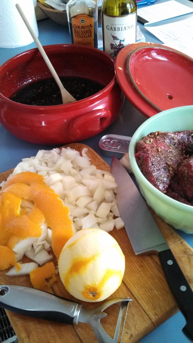 ingredients for the Provencal daube