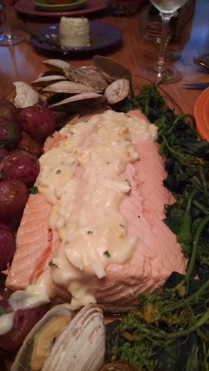 Boiled Salmon with Egg Sauce