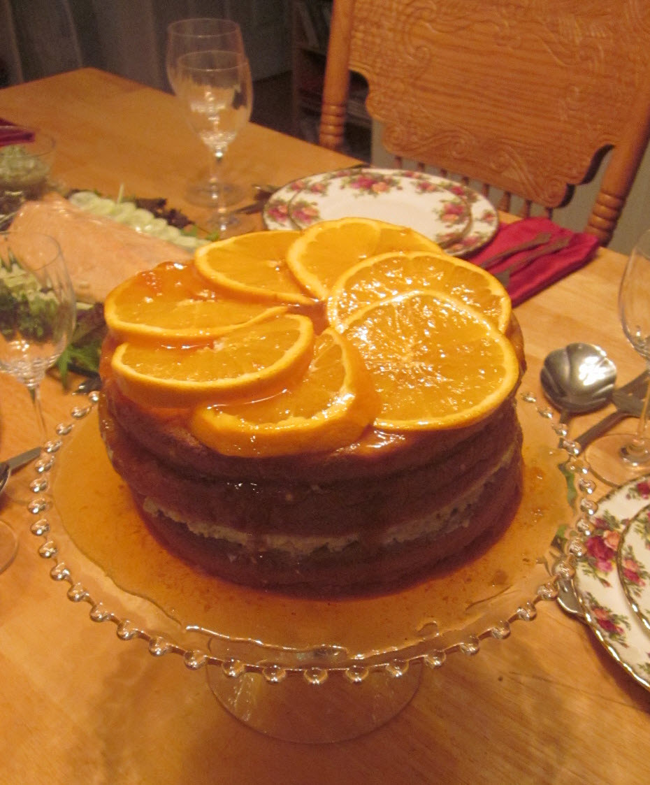 Orange Hazelnut Buttercream Torte