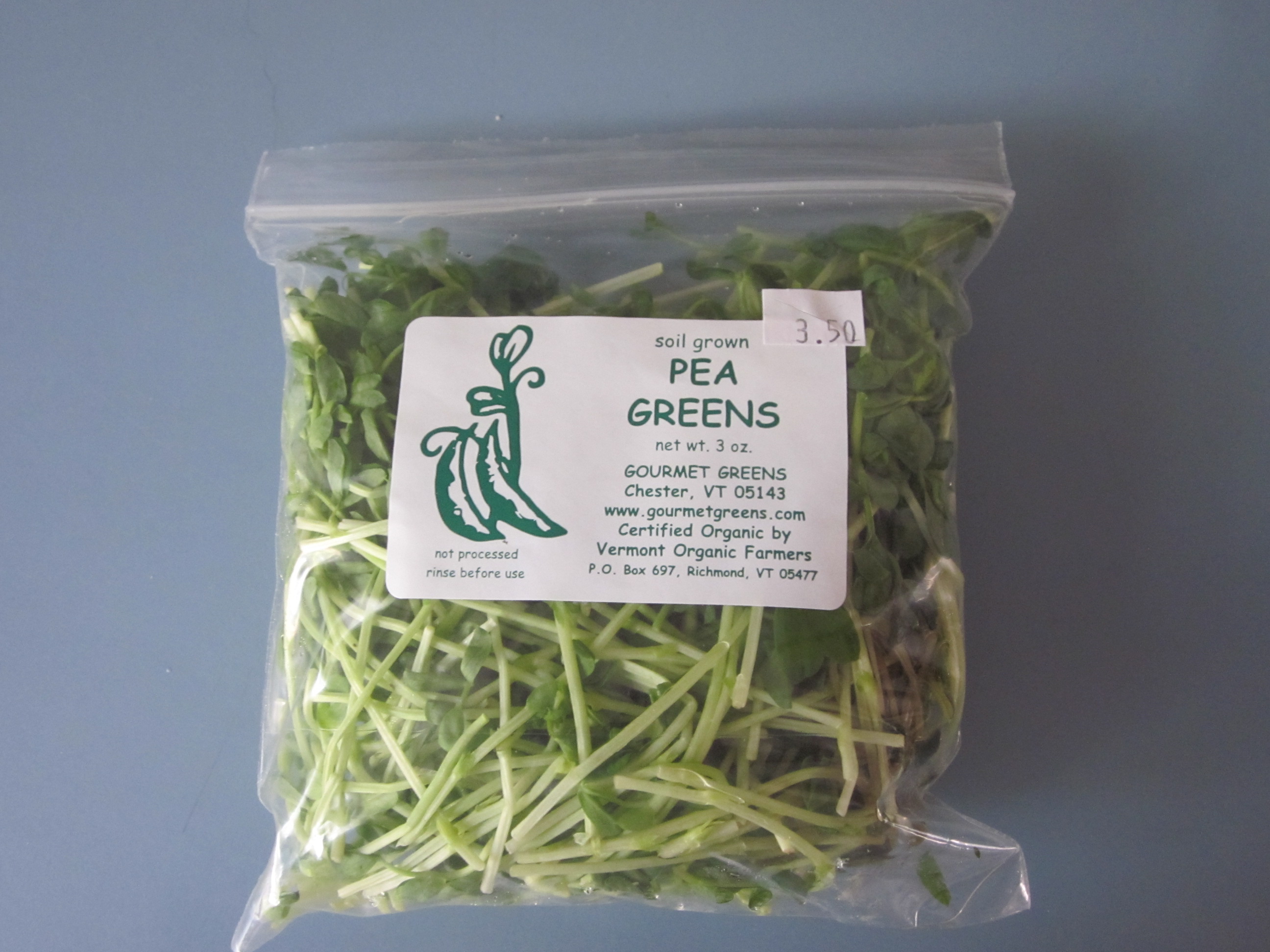 Pea Greens from WAAWWE Market