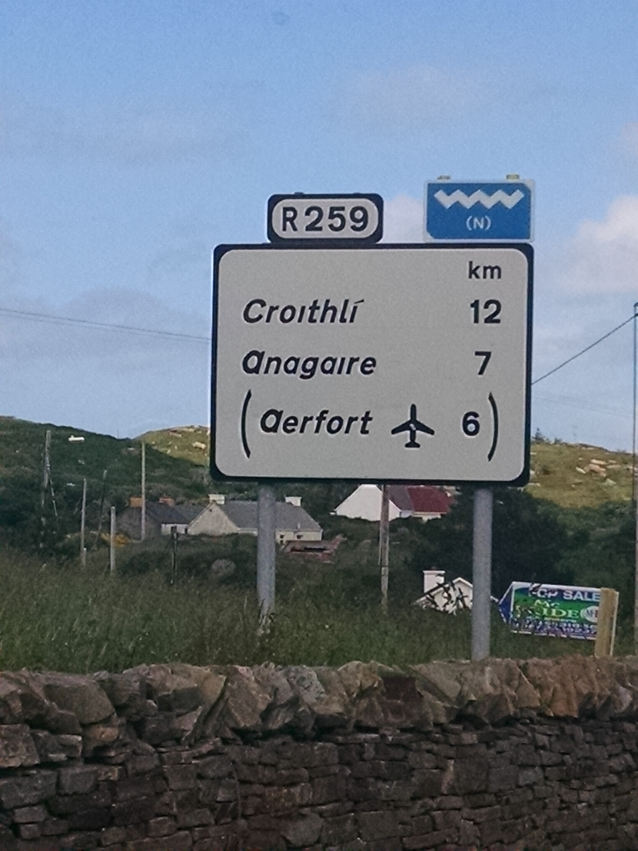Irish Road Sign in the Gaeltacht