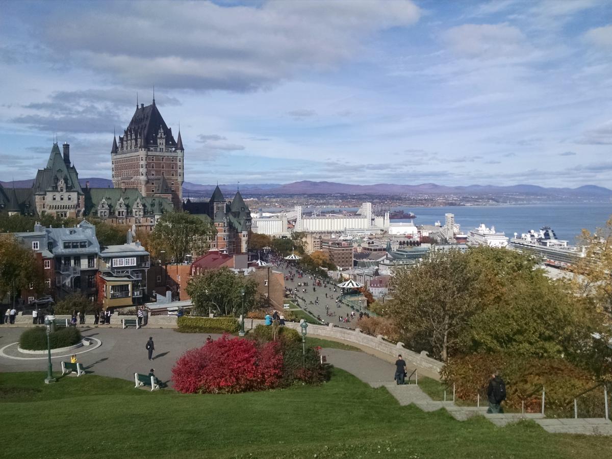 Looking down upon Quebec City