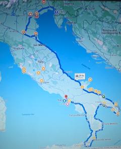 "Our route in Italy"