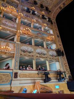 "inside the Teatro la Fenice"