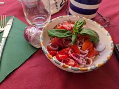 "Tomato salad with the red onion of Tropea"