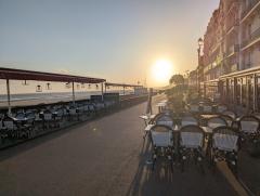 "Sunrise on the waterfront at Cabourg"