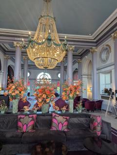 "The lobby of the Grand Hotel Cabourg"
