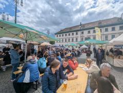 "Outdoor market in a square"