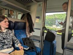 "The train from Prague to Dresden"