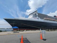 "Queen Mary 2 at the pier in New York City"